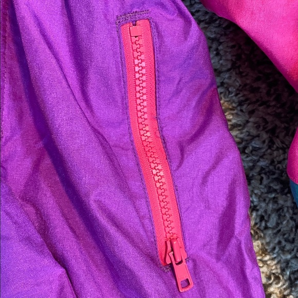 Vintage Mini Club Kids Ski Snowsuit – Retro 80s/90s Colorblock Hooded One-Piece - Picture 3 of 12